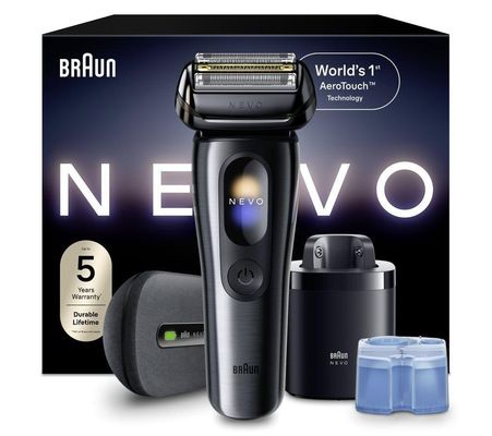 BRAUN NEVO17010C Electric Wet & Dry Foil Shaver - Black, Black