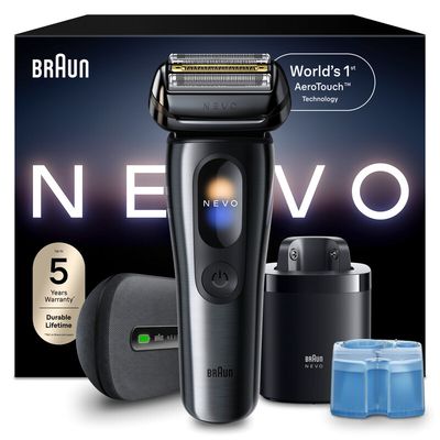 BRAUN NEVO17010C Electric Wet & Dry Foil Shaver - Black, Black - Thumbnail 2