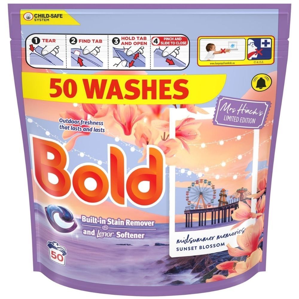 Bold Laundry Pods Mrs Hinch's Midsummer Memories 50 Wash Assorted Packs - Image 1