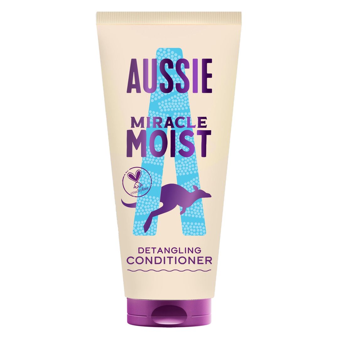 Aussie Miracle Moist Detangling Conditioner 200ml. Moisturising Formula to Revive Dry Hair - Image 1