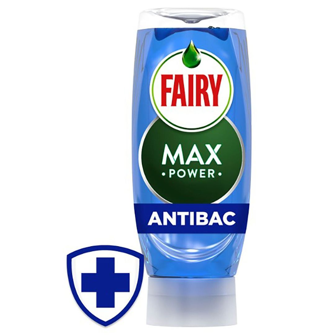 Fairy Max Power Washing Up Liquid - 450ml / Antibacterial - Image 1