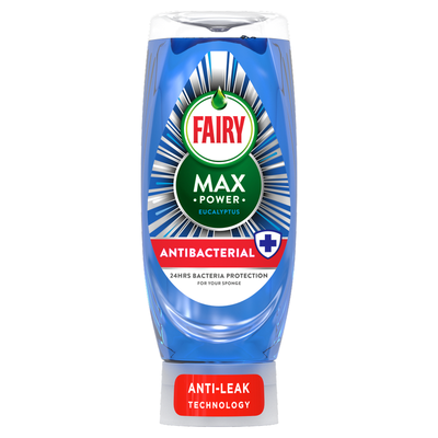 Fairy Max Power Washing Up Liquid - 450ml / Antibacterial - Thumbnail 2