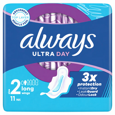 Always Ultra Long Winged Sanitary Pads Size 2 Packet x11 Pads (Pack of 12) C005789