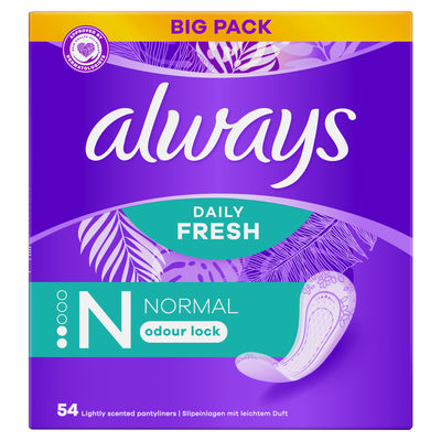 Pack of 54 Always Dailies Normal Liners - Purple
