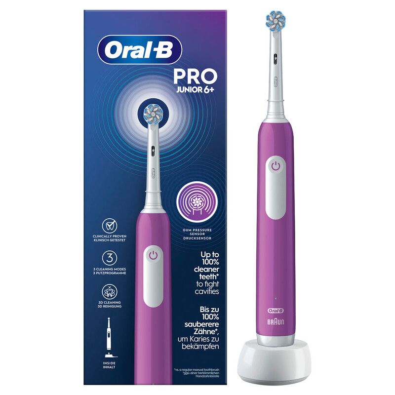 ORAL-B Pro Junior Electric Toothbrush - Green, White - Image 1