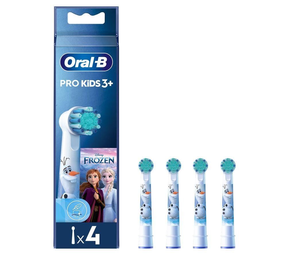 ORAL B Pro Kids Frozen Replacement Toothbrush Head - Pack of 4 - Image 1