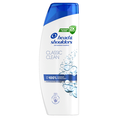 Head & Shoulders Classic Clean Anti-Dandruff Shampoo 400ml.Works against Oil and Itch