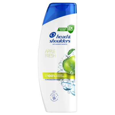 Head & Shoulders Apple Fresh Anti-Dandruff Shampoo 400ml.Works against Oil and Itch - Thumbnail 2