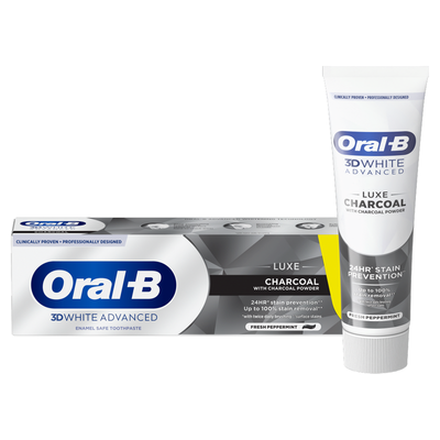 Oral-B 3D White Perfectional Charcoal Toothpaste - White