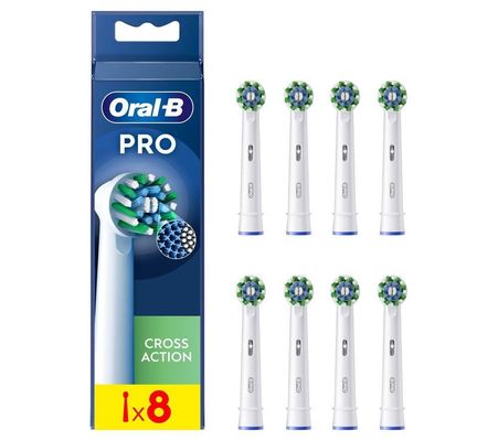 ORAL B CrossAction X-Filaments Replacement Toothbrush Head Pack of 8 - Thumbnail 2