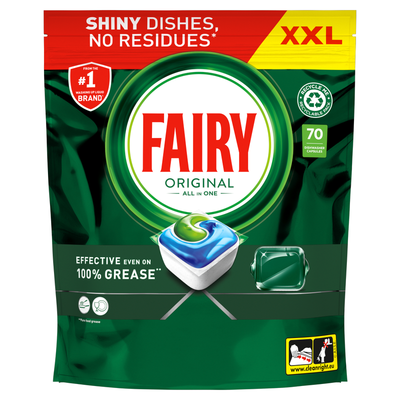 Pack of Fairy All In One Dishwasher Tablets - 70 - Thumbnail 2
