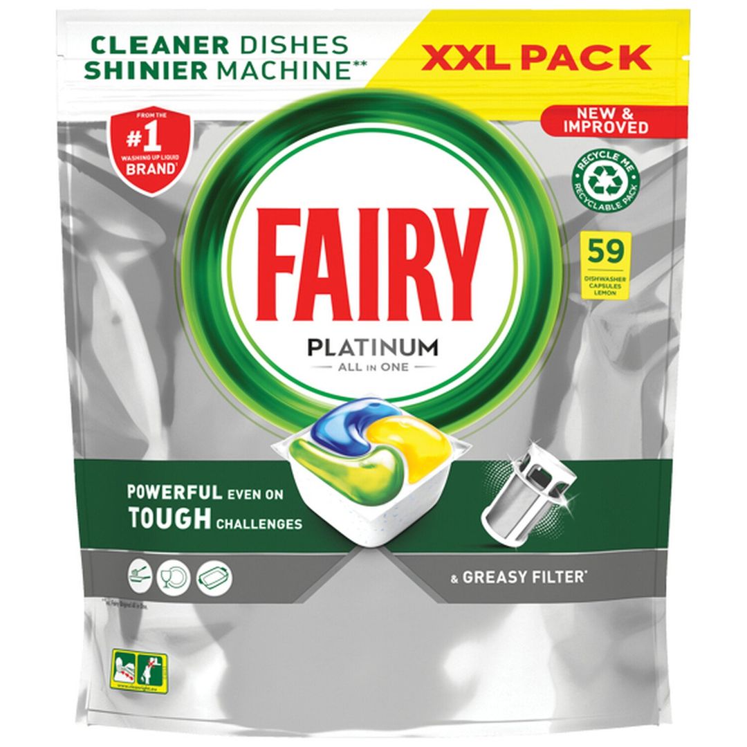 Fairy Platinum All-in-One Dishwasher Tablets - 59 - Image 1