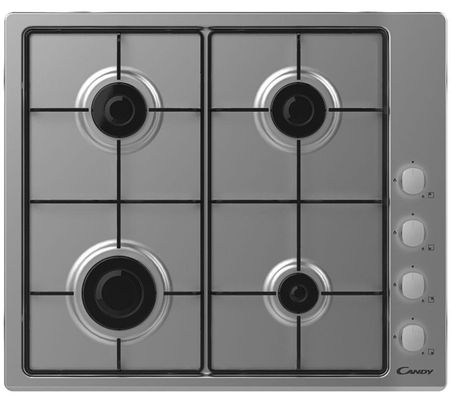 Candy CHW6LX 60cm 4 Burner Gas Hob - Stainless Steel