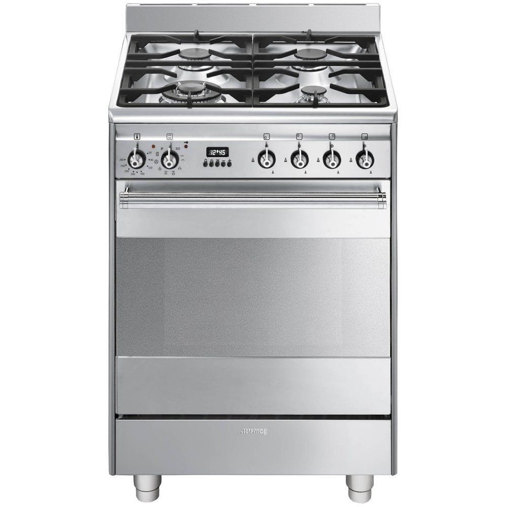 SMEG SUK61PX8 60 cm Dual Fuel Cooker - Stainless Steel, Stainless Steel - Image 1