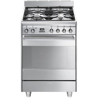 SMEG SUK61PX8 60 cm Dual Fuel Cooker - Stainless Steel, Stainless Steel