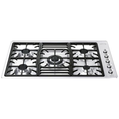 Smeg PGF95-4 Classic 87cm 5 Burner Gas Hob - Stainless Steel - Thumbnail 2