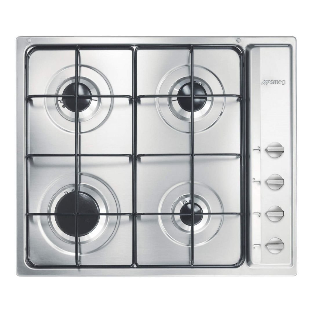 SMEG S64S 59 cm Gas Hob - Stainless Steel, Stainless Steel - Image 1
