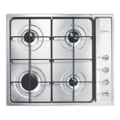 SMEG S64S 59 cm Gas Hob - Stainless Steel, Stainless Steel