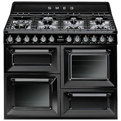 Smeg Victoria 110cm Dual Fuel Range Cooker - Black