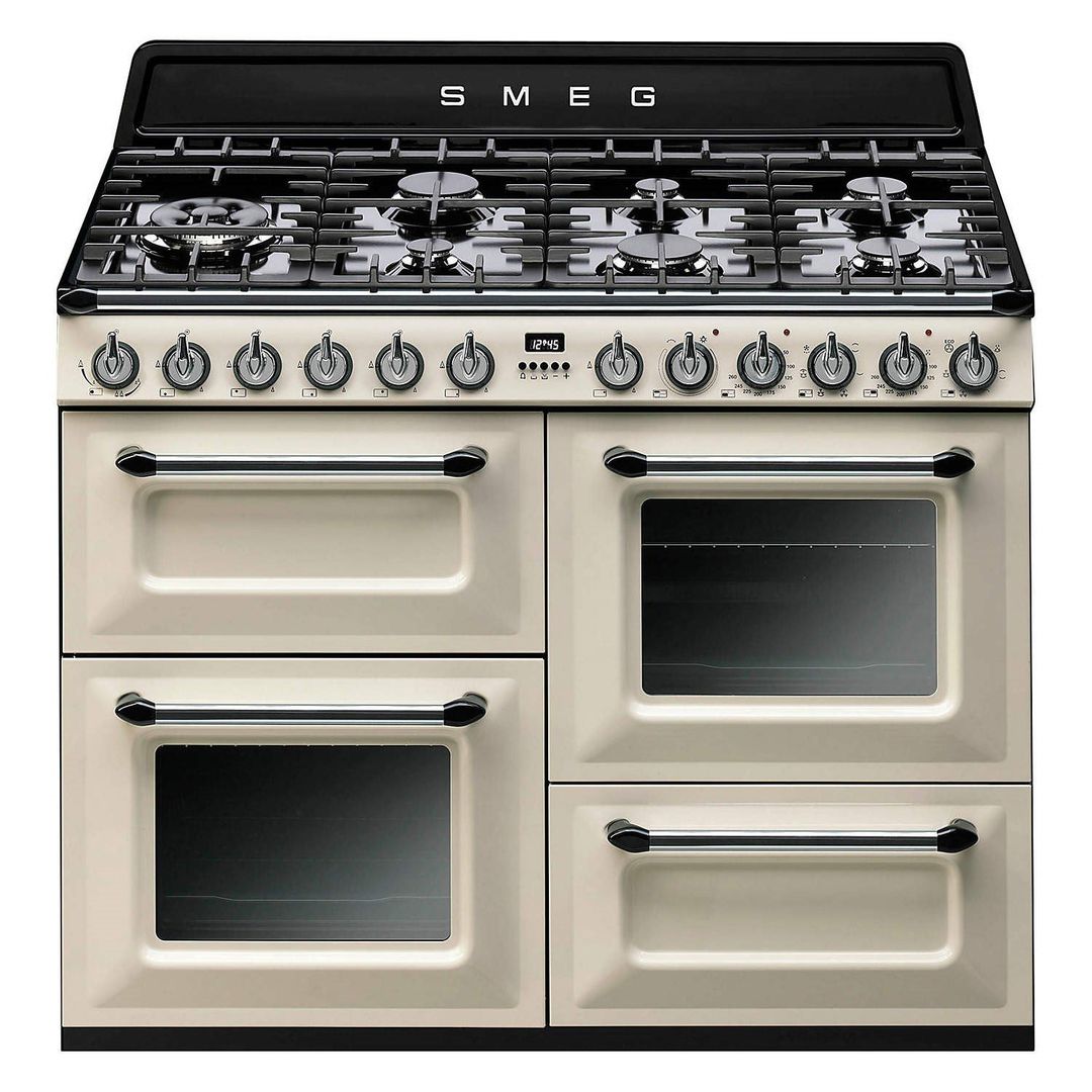 Smeg TR4110P1 110cm Victoria Dual Fuel Range Cooker - CREAM - Image 1