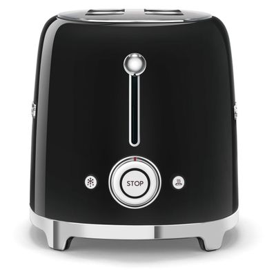 Smeg TSF01BLUK 2-Slice Retro Black Toaster Stylish Fast Toasting