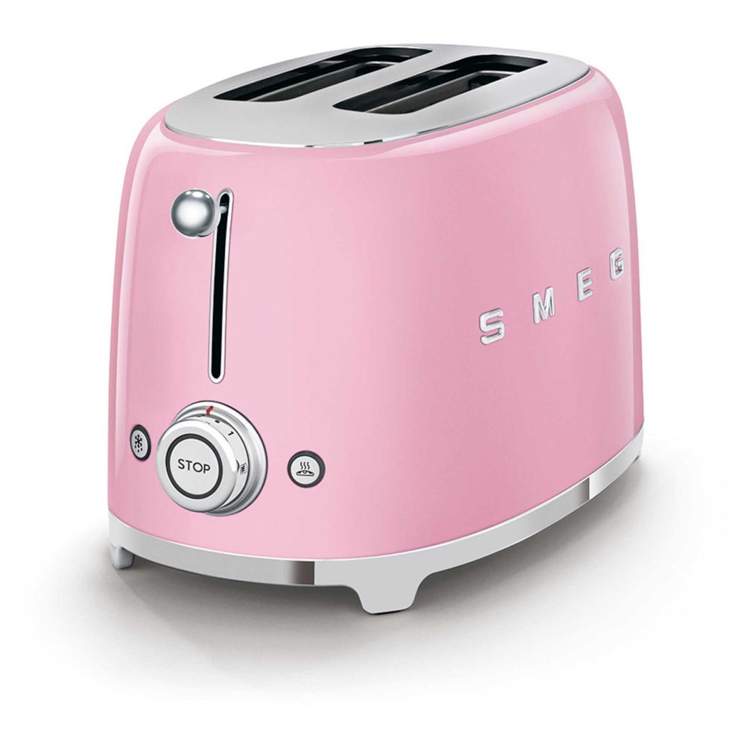 SMEG TSF01PKUK 2-Slice Toaster - Pink, Pink - Image 1
