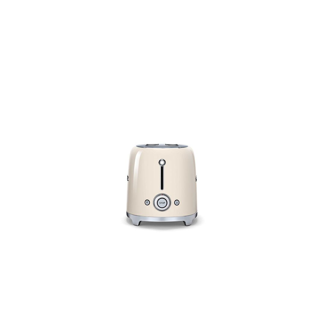 SMEG TSF02CRUK 4-Slice Toaster - Cream, Cream - Image 1