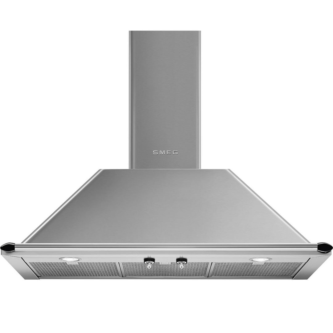 Smeg KTR90XE 90cm Victoria Chimney Hood With Rail - STAINLESS STEEL - Image 1