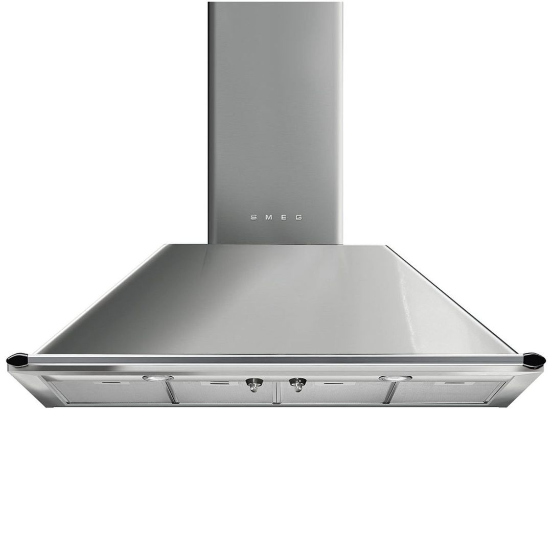 Smeg KTR110XE 110cm Victoria Chimney Hood With Rail - STAINLESS STEEL - Image 1