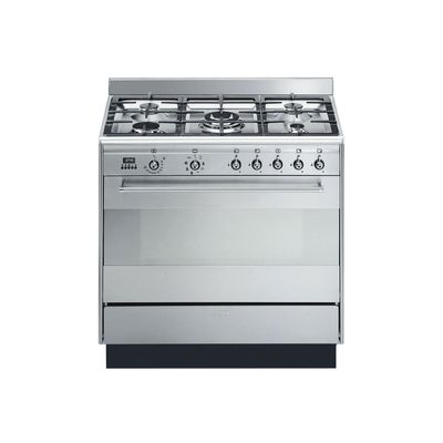 Smeg SUK91MFX9 Concert 90cm Dual Fuel Single Oven Range Cooker - Stainless Steel