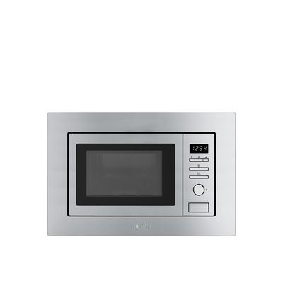 Smeg FMI017X Built-In Microwave with Grill - Stainless Steel
