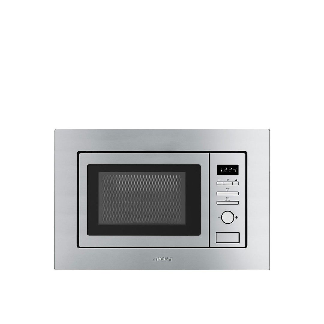 Smeg FMI020X Built-In Microwave with Grill - Stainless Steel - Image 1