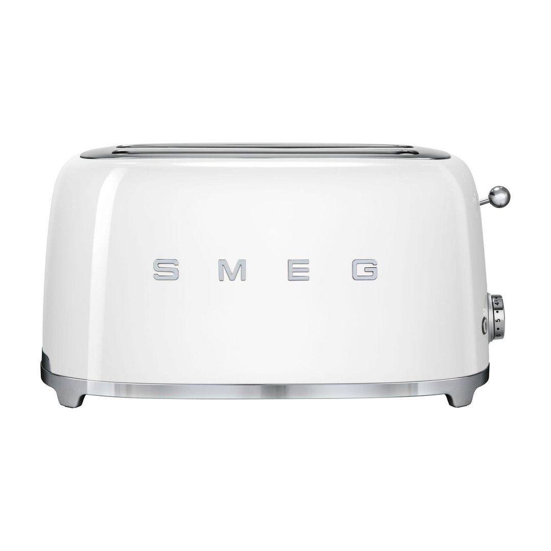 SMEG TSF02WHUK 4-Slice Toaster - White, Silver/Grey - Image 1