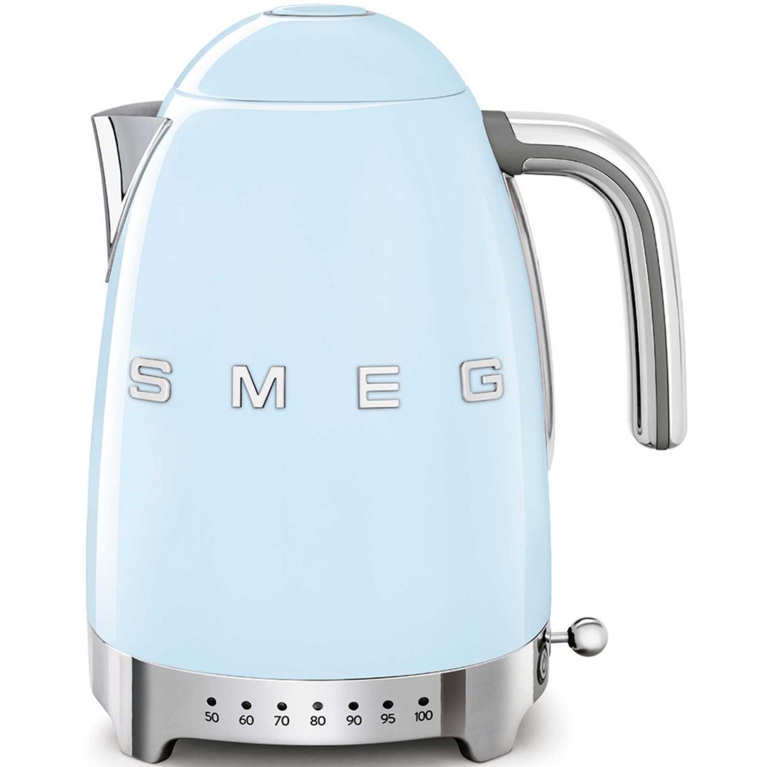 Smeg KLF04PBUK Retro Style Variable Temperature Kettle - Pastel Blue - Image 1