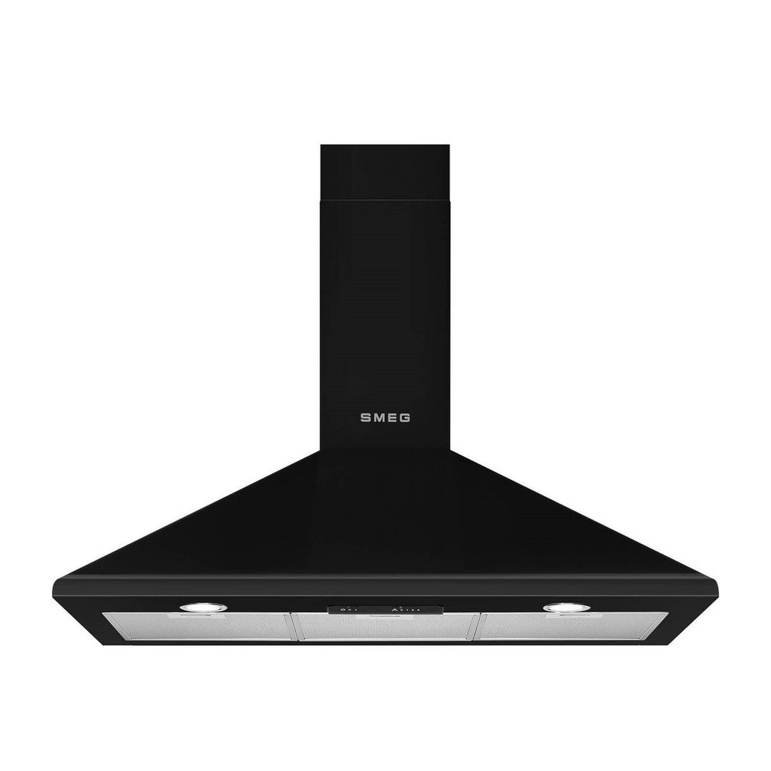 Smeg KSED95NEE 90cm Chimney Cooker Hood - Black - Image 1