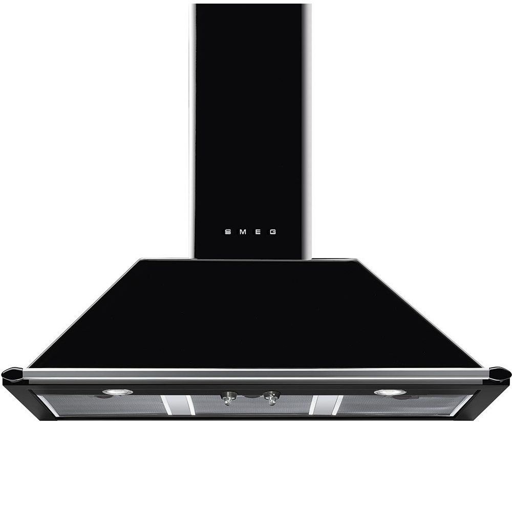 Smeg Victoria 100cm Chimney Cooker Hood - Black - Image 1