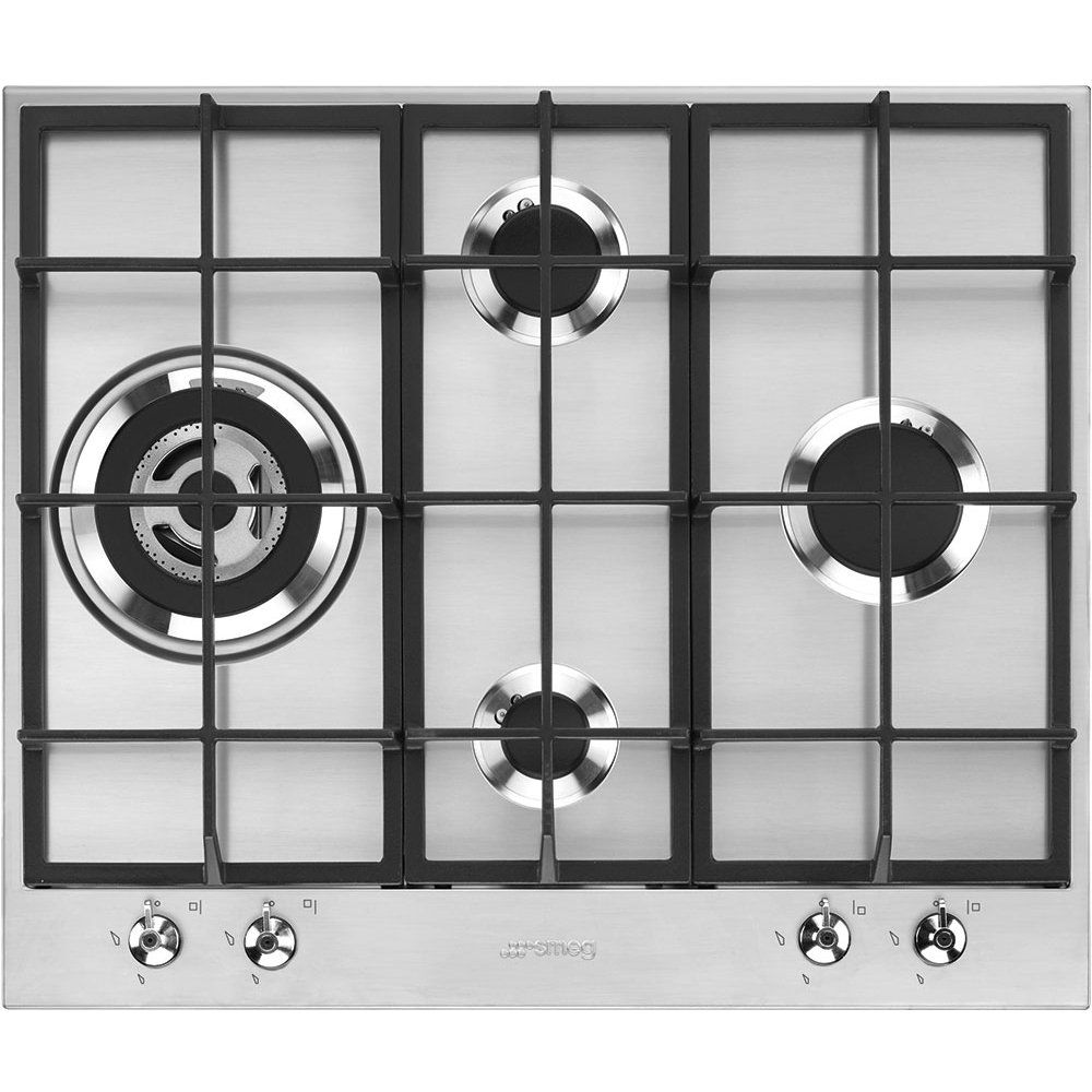 Smeg PX364L Classic 60cm 4 Burner Gas Hob - STAINLESS STEEL - Image 1