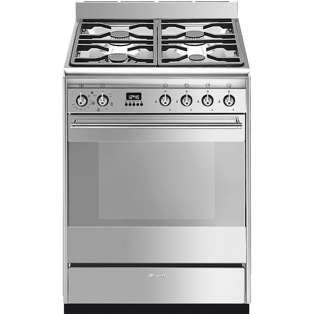 Smeg SUK61MX9 Concert 60cm Dual Fuel Cooker - Stainless Steel - Image 1