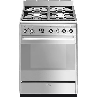 Smeg SUK61MX9 Concert 60cm Dual Fuel Cooker - Stainless Steel