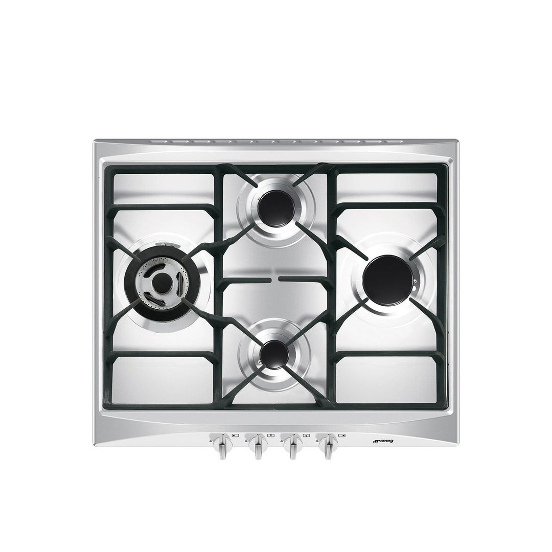 SMEG Cucina SR264XGH2 60 cm Gas Hob - Stainless Steel, Stainless Steel - Image 1