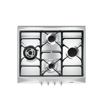 SMEG Cucina SR264XGH2 60 cm Gas Hob - Stainless Steel, Stainless Steel