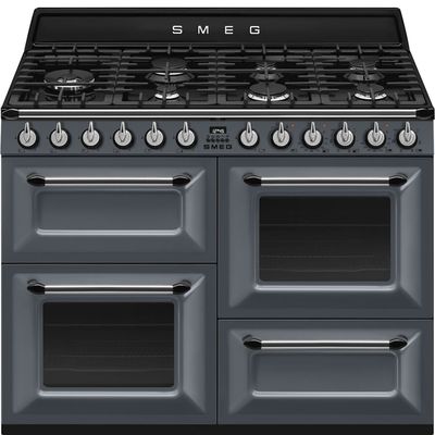 Smeg TR4110GR 110cm Victoria Dual Fuel Range Cooker - SLATE