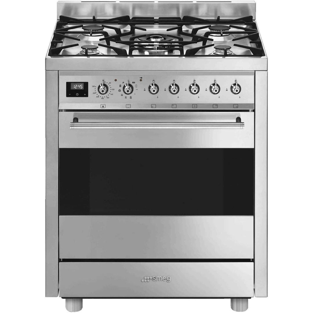 Smeg C7GPX9 70cm Symphony Pyrolytic Dual Fuel Cooker - STAINLESS STEEL - Image 1