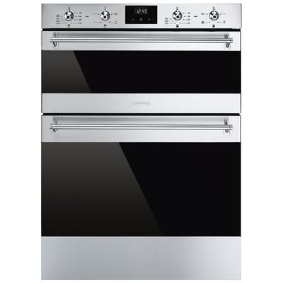 SMEG DUSF6300X Electric Built-under Double Oven - Stainless Steel, Stainless Steel