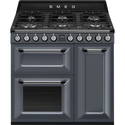 Smeg TR93GR 90cm Victoria Dual Fuel Range Cooker - SLATE