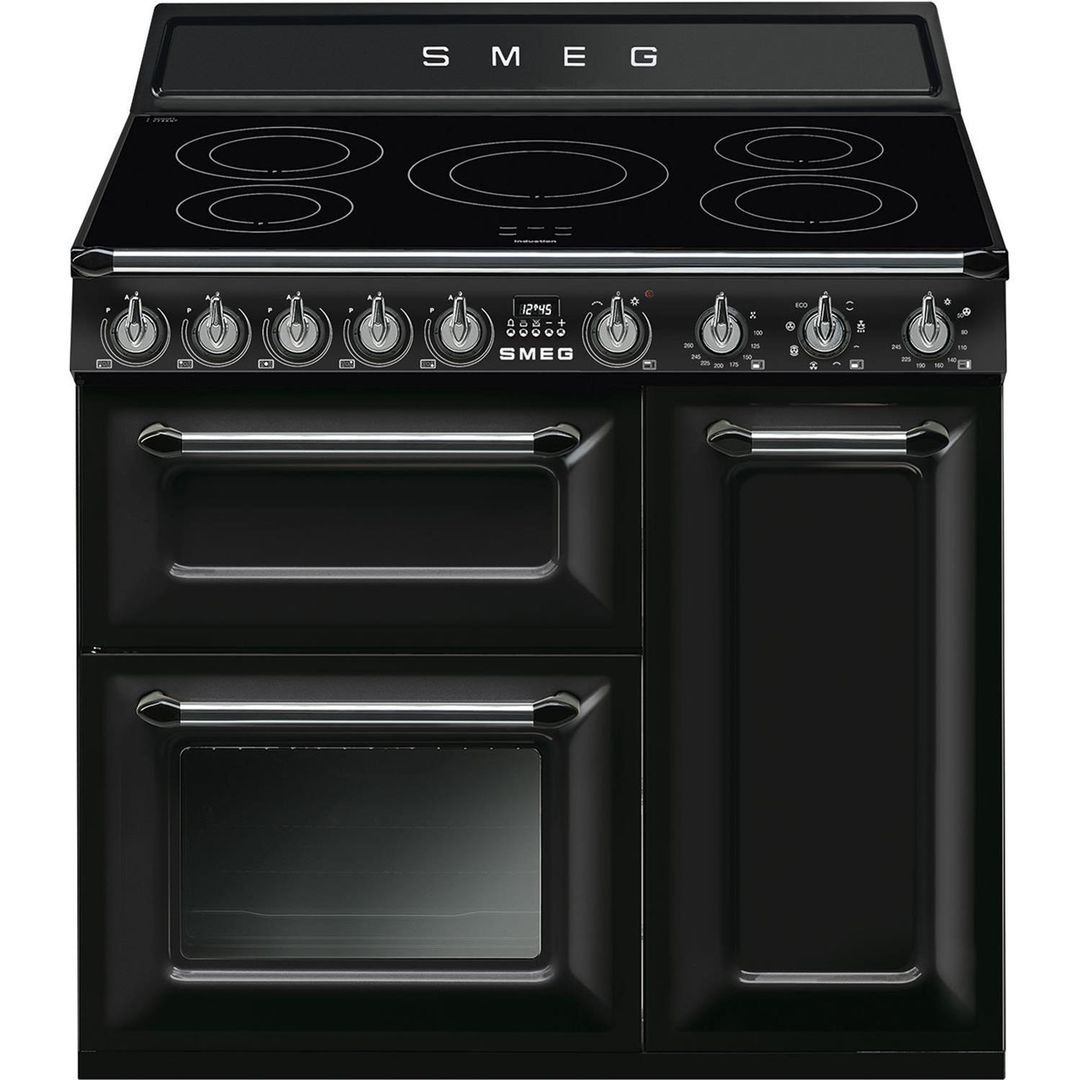 Smeg TR93IBL2 90cm Victoria Induction Range Cooker - BLACK - Image 1