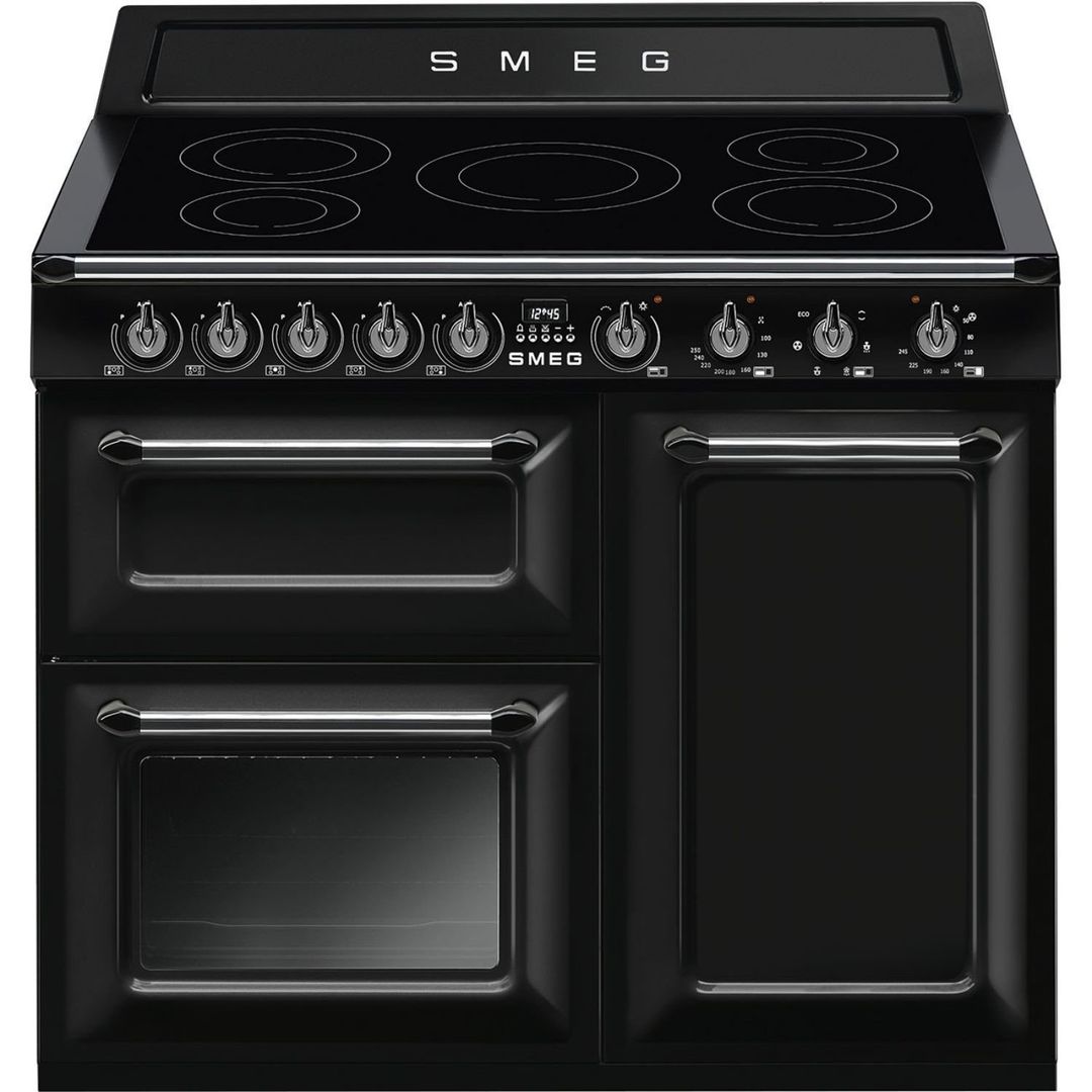 Smeg TR103IBL2 100cm Victoria Induction Range Cooker - BLACK - Image 1