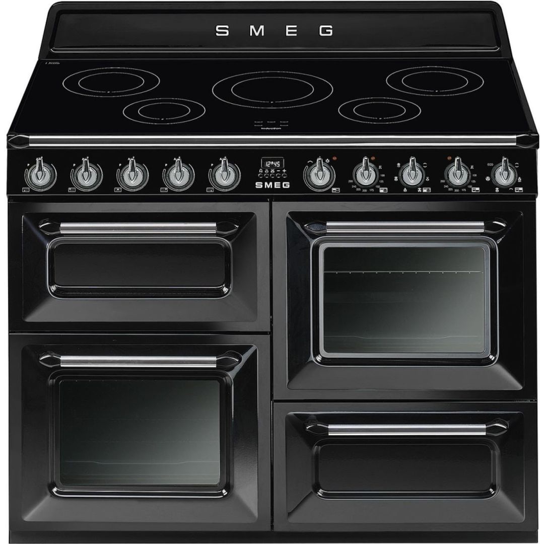 Smeg TR4110IBL2 110cm Victoria Induction Range Cooker - BLACK - Image 1