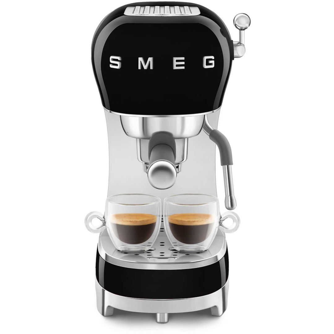 Smeg ECF02BLUK Retro Black Espresso Coffee Machine Stylish Espresso Maker - Image 1