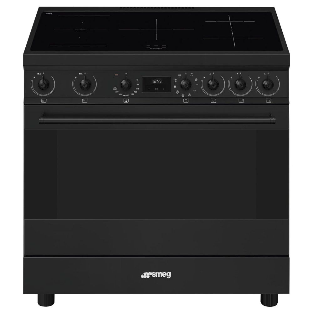 SMEG C9IMN2 90 cm Electric Induction Range Cooker - Black, Black - Image 1